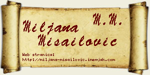 Miljana Misailović vizit kartica